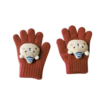 2023. aasta villased beebi talvekindad tüdrukutele poistele karu viie sõrmega lastele lumekindad Korea soojad käed, laste aksessuaarid 2–7 a.