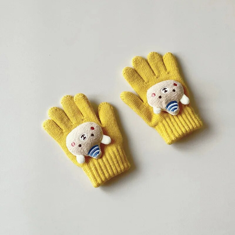 2023. aasta villased beebi talvekindad tüdrukutele poistele karu viie sõrmega lastele lumekindad Korea soojad käed, laste aksessuaarid 2–7 a.