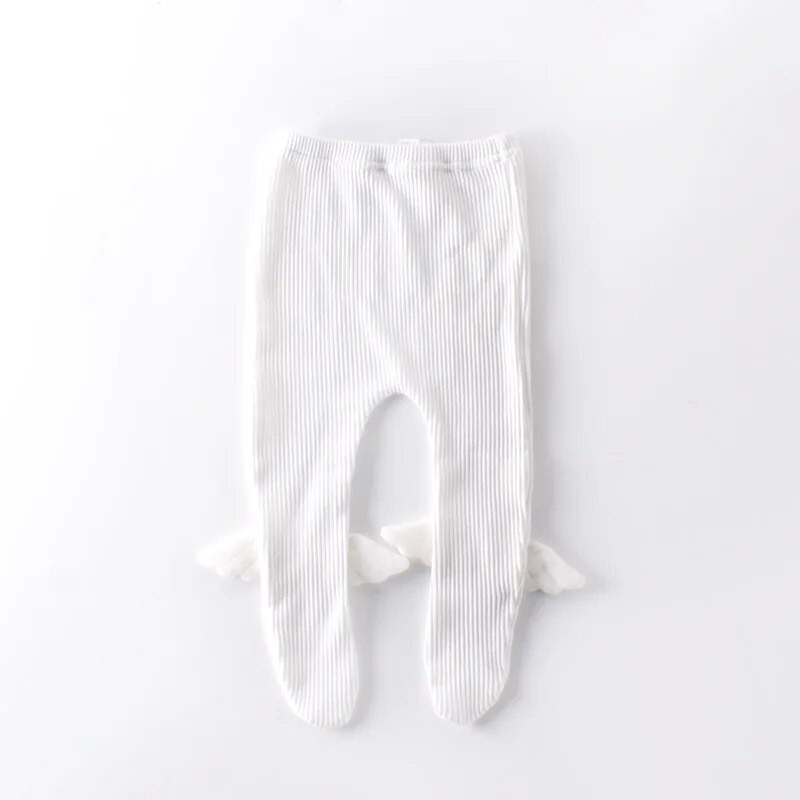 Κοριτσάκι 0-2 ετών Χαριτωμένο κολάν με φτερό άγγελο Βαμβακερό καλσόν με ραβδώσεις Κάλτσες για βρέφος νήπιο Ροζ λευκό γκρι καλσόν KF682