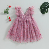 ma&baby 6M-4Y Toddler Copil Bebeluș Fetițe Rochie de vară Dot Print Fluture Tulle Tutu Party Wedding Birthday Rochii pentru fetiță D06
