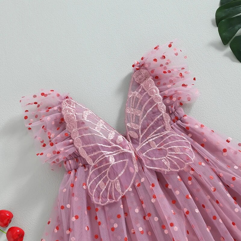 ma&baby 6M-4Y Παιδικό Παιδικό Βρεφικό Φόρεμα για Κορίτσια Καλοκαιρινή κουκκίδα με πεταλούδα τούλι νυφικά φορέματα γενεθλίων για κορίτσι D06