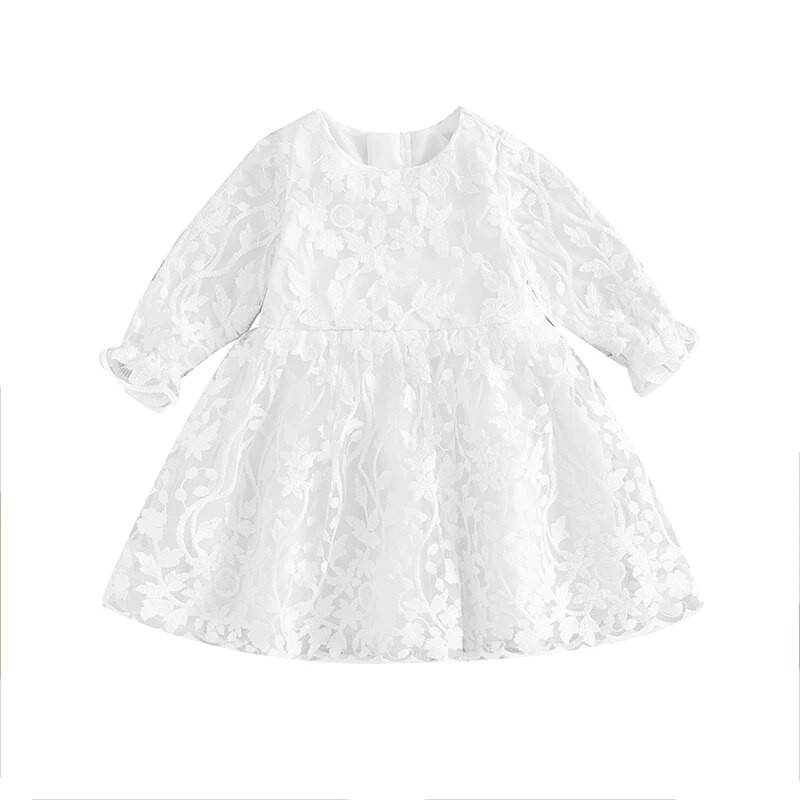 ma&baby 3-18M nou-născut nou-născut fete rochie copil mic cu mânecă lungă prințesă tutu petrecere nuntă rochii aniversare pentru fetiță D05