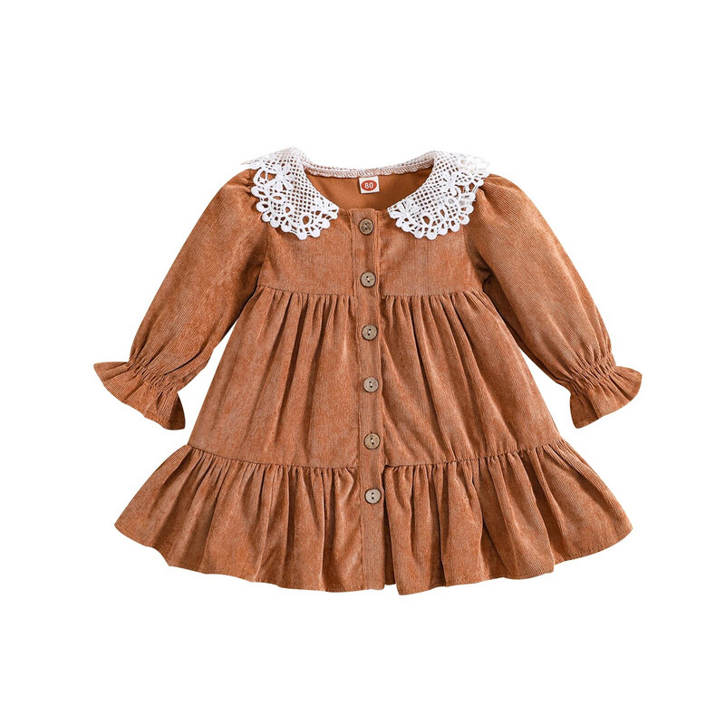 ma&baby 6M-4Y Rochii pentru fetiță Rochii cu mânecă lungă din dantelă cu volan pentru fetiță Rochii de toamnă de primăvară de epocă D05