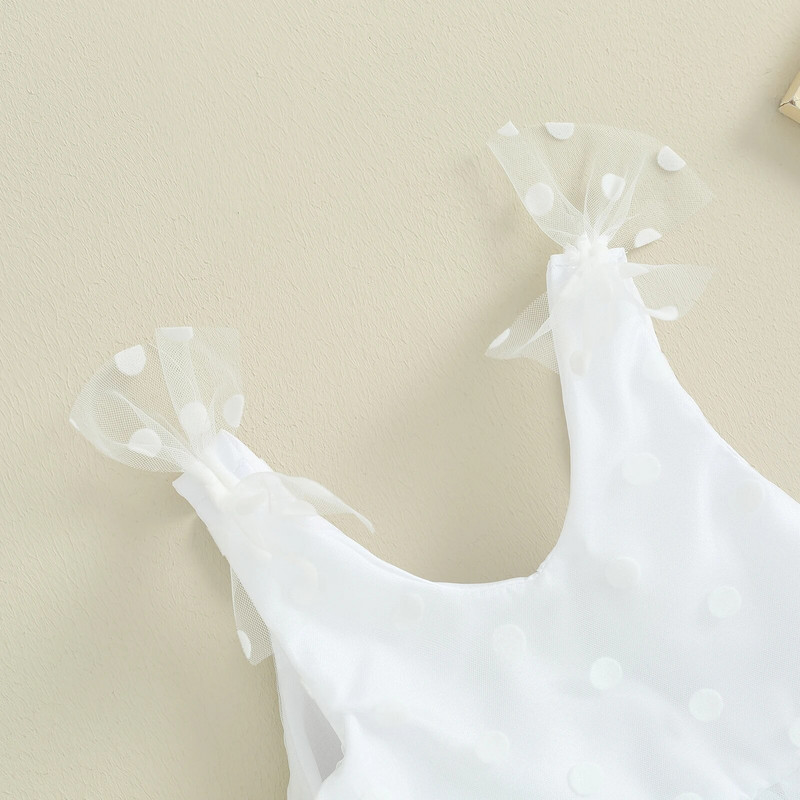 ma&baby 6M-4Y Väikelapsele Imikule Tüdrukutele Täpitrükiga varrukateta tüll Tutu Sünnipäevapulmakleidid Tüdrukutele D05