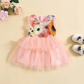 ma&baby 6M-6Y Toddler Sugar Copil Bebeluș Fete Rochie Floral Tulle Tutu Petrecere Nuntă Rochii de Zi de Naștere Pentru Fete Copii Vară d06