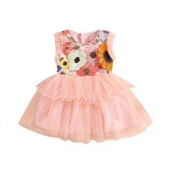 ma&baby 6M-6Y Toddler Infant Kid Baby Girls Dress Floral Tulle Tutu Парти сватбени рокли за рожден ден за момичета Деца Лято d06