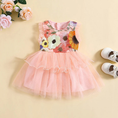 ma&baby 6M-6Y Toddler Sugar Copil Bebeluș Fete Rochie Floral Tulle Tutu Petrecere Nuntă Rochii de Zi de Naștere Pentru Fete Copii Vară d06