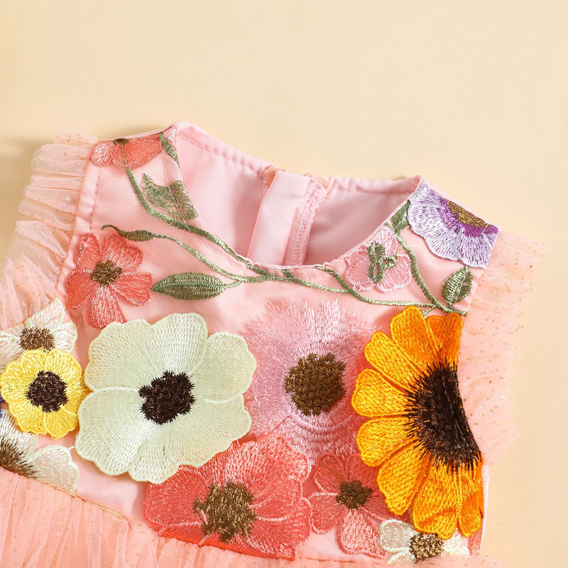 ma&baby 6M-6Y Toddler Sugar Copil Bebeluș Fete Rochie Floral Tulle Tutu Petrecere Nuntă Rochii de Zi de Naștere Pentru Fete Copii Vară d06