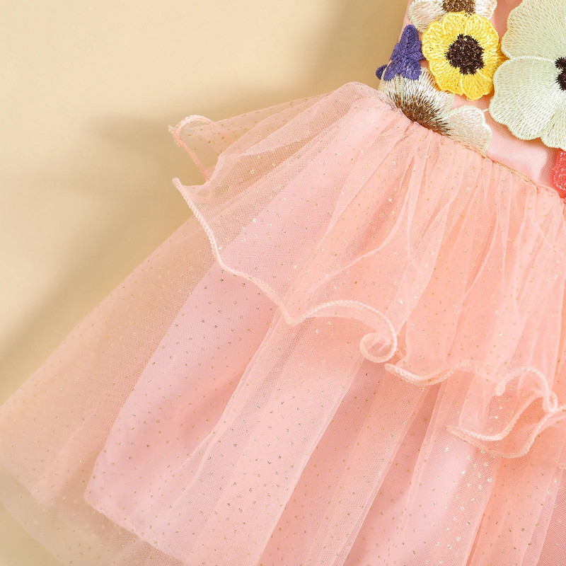 ma&baby 6M-6Y Toddler Sugar Copil Bebeluș Fete Rochie Floral Tulle Tutu Petrecere Nuntă Rochii de Zi de Naștere Pentru Fete Copii Vară d06