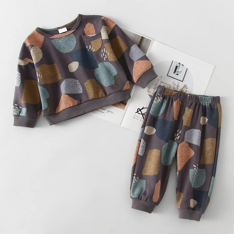 Primăvară Bebeluși Băieți Fată Set haine de toamnă Set de îmbrăcăminte pentru fetițe Copii Sport Urs Hanorac Pantaloni 2 buc. Costume pentru copii ținute