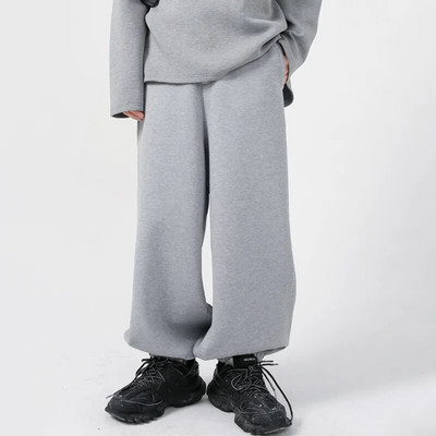 Seturi de pulovere cu glugă IEFB Tendință Toamnă pentru bărbați Nou în două piese în stil coreean Pantaloni largi sport din bumbac pur 9C1134