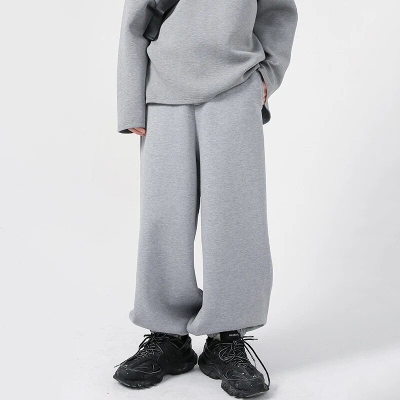 Seturi de pulovere cu glugă IEFB Tendință Toamnă pentru bărbați Nou în două piese în stil coreean Pantaloni largi sport din bumbac pur 9C1134