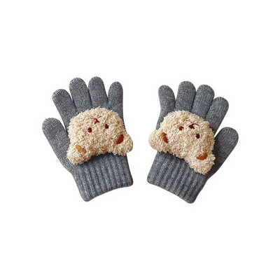 Bear Παιδικά Γάντια για Κορίτσια Αγόρια Κορεάτικα Φθινόπωρο Χειμώνας Βρεφικά Γάντια Μάλλινα Ζεστά Five Fingers Outdoor Snow Παιδικά γάντια 2-7Y