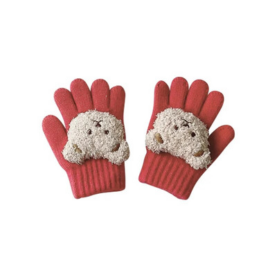 Bear Παιδικά Γάντια για Κορίτσια Αγόρια Κορεάτικα Φθινόπωρο Χειμώνας Βρεφικά Γάντια Μάλλινα Ζεστά Five Fingers Outdoor Snow Παιδικά γάντια 2-7Y
