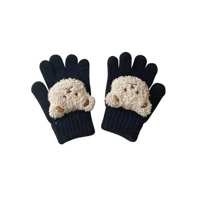 Bear Παιδικά Γάντια για Κορίτσια Αγόρια Κορεάτικα Φθινόπωρο Χειμώνας Βρεφικά Γάντια Μάλλινα Ζεστά Five Fingers Outdoor Snow Παιδικά γάντια 2-7Y