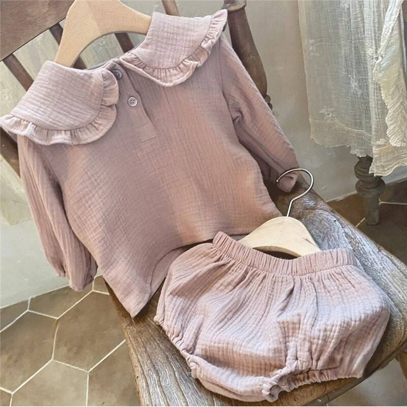 Beebide rõivakomplektid 0–3-aastastele orgaanilisest puuvillast mereväe disainiga beebipoiste rõivaste särgid + Bloomerst 2 tk lasteriietus beebikostüüm