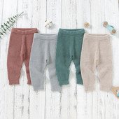 Pantaloni pentru bebeluși tricot pentru sugari, fetiță, băieți, moale, calde, modă solidă, toamnă, nou-născut, îmbrăcăminte pentru copii mici, pantaloni lungi, iarnă, dropship