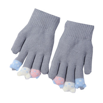 Γάντια Full Finger Παιδιά Five Finger Gloves Winter Boys Velvet Points Boys Girls Warm Fleece Toddler Glove Liners for Children