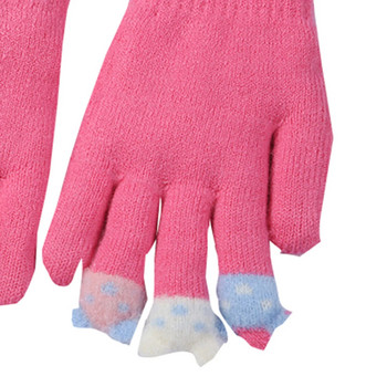 Ръкавици с цели пръсти Детски ръкавици с пет пръста Зимни момчета Кадифени точки Момчета Момичета Топли поларени ръкавици за малки деца