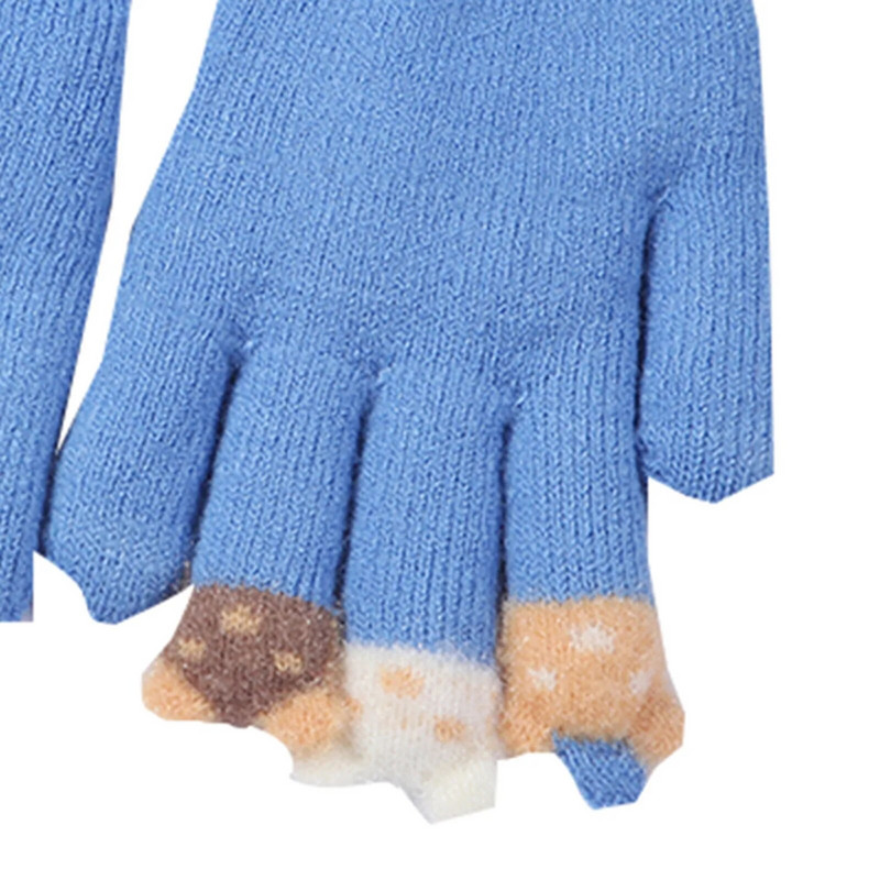 Γάντια Full Finger Παιδιά Five Finger Gloves Winter Boys Velvet Points Boys Girls Warm Fleece Toddler Glove Liners for Children