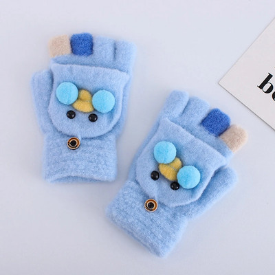 Mănuși tricotate pentru copii de Crăciun mănuși convertibile pentru copii Mănuși calde de iarnă Mănuși fără degete pentru copii перчатки детские