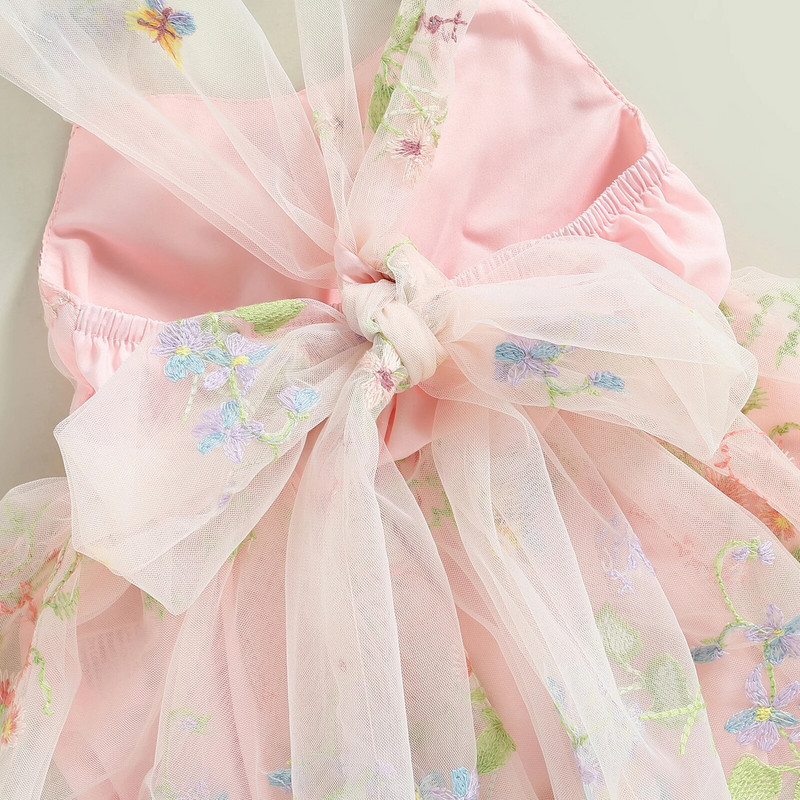 ma&baby 0-24M nou-născut nou-născut fete rochie broderie florală tutu tutu petrecere ziua de naștere rochii de mireasă pentru fete vara D01