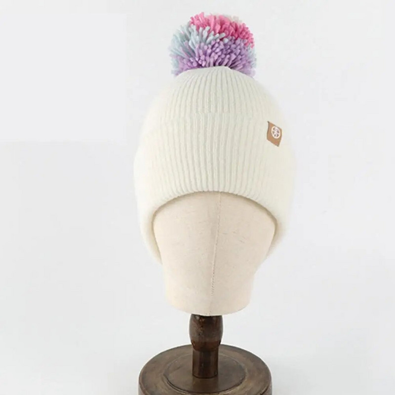 1 komplekt vabaaja puuteekraaniga kindad tuulekindlad mugavad talvised soojad mütsid hingavad lapsele kootud talvekindad mütsikomplektiga