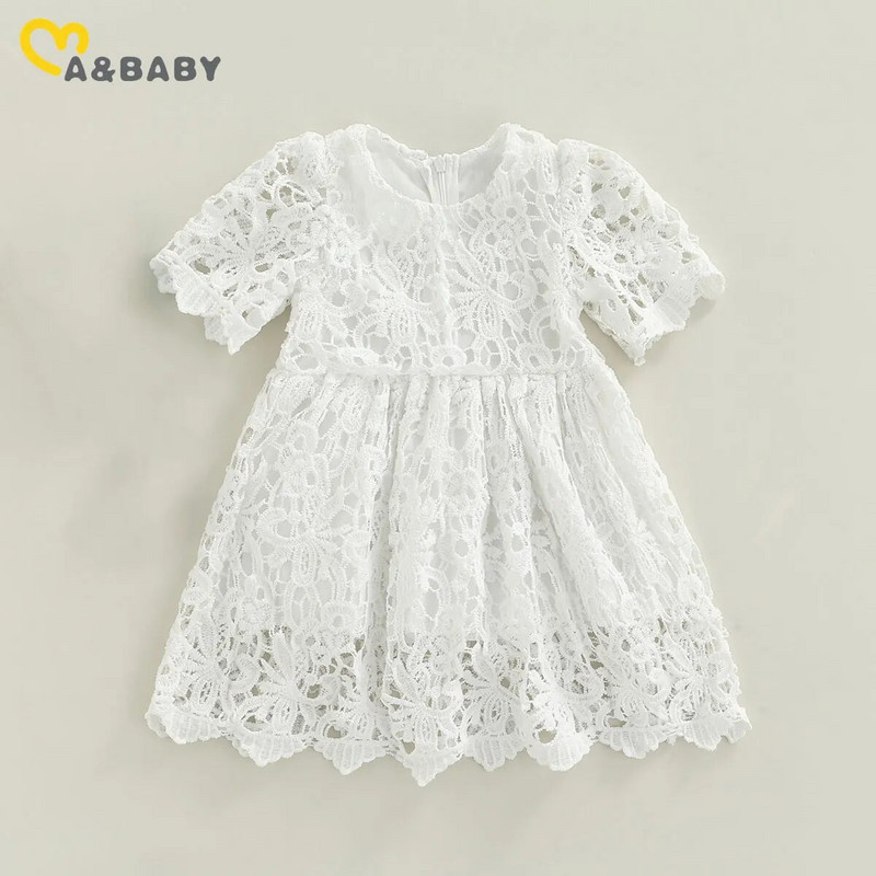 Ma&Baby 0-24M Νεογέννητο Βρέφος Κοριτσάκι Δαντέλα Φόρεμα Πριγκίπισσα Τούτου Γενέθλια Νυφικά Βαπτιστικά Φορέματα για Κορίτσια Καλοκαίρι D01