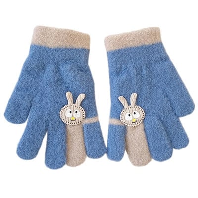 Soojad jänkukindad Armsad paksud lastekindad Multifilmi jänkuteemalised kindad Talvised soojad täissõrmekindad