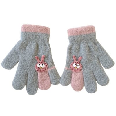 Soojad jänkukindad Armsad paksud lastekindad Multifilmi jänkuteemalised kindad Talvised soojad täissõrmekindad