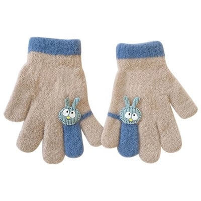 Soojad jänkukindad Armsad paksud lastekindad Multifilmi jänkuteemalised kindad Talvised soojad täissõrmekindad