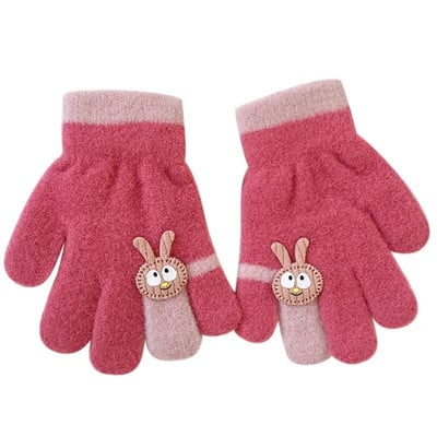 Soojad jänkukindad Armsad paksud lastekindad Multifilmi jänkuteemalised kindad Talvised soojad täissõrmekindad