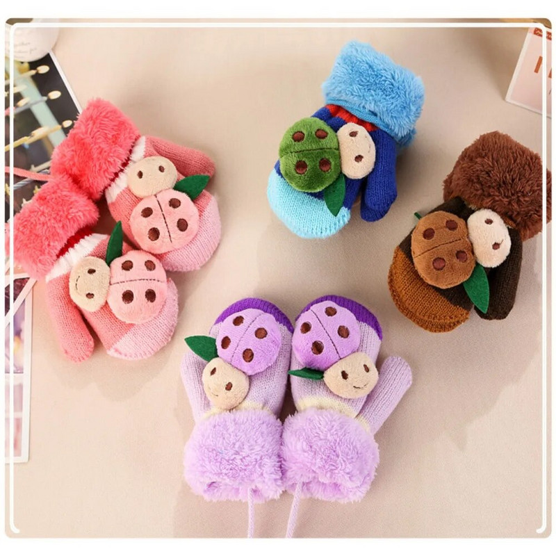 0-36 luni Bebeluş băieţel Bebeluş fetiţă copii Mănuşi tricotate Iarna Copii Mănuşi de frânghie calde Mănuşi de vată pentru bebeluşi
