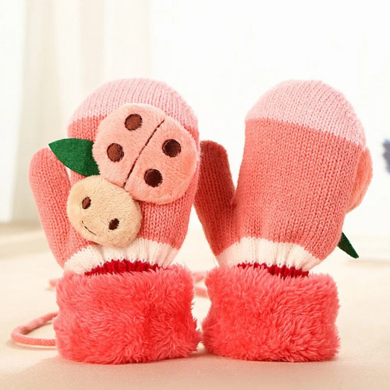 0-36 luni Bebeluş băieţel Bebeluş fetiţă copii Mănuşi tricotate Iarna Copii Mănuşi de frânghie calde Mănuşi de vată pentru bebeluşi