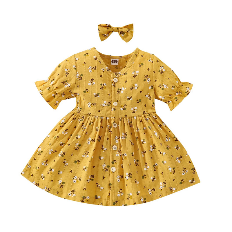 Ma&Baby 6M-4Y Rochie pentru copii mici pentru fetițe Rochii cu volane florale pentru fete Îmbrăcăminte Costume D01