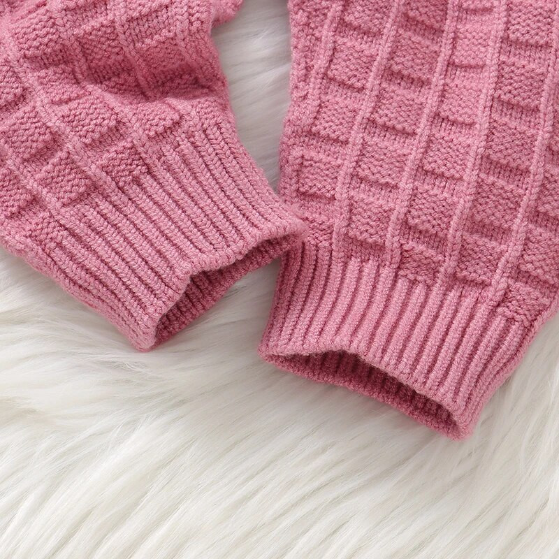 Νεογέννητο Βρεφικό μωρό για κοριτσάκια Romper + Καπέλα Αμάνικα πλεκτά Παιδικά Σαλόνια Ρούχα 0-18m Άνοιξη Φθινόπωρο Χειμώνας Σετ ρούχων 2 τμχ