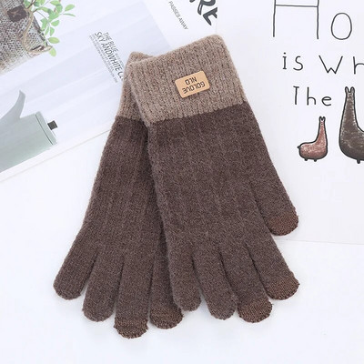 Mănuși tricotate pentru copii de dimensiuni mari Mănuși calde de iarnă pentru adolescenți studenți Mănuși cu degete întregi în aer liber Mănuși pentru fete băieți