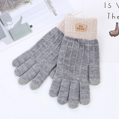 Mănuși tricotate pentru copii de dimensiuni mari Mănuși calde de iarnă pentru adolescenți studenți Mănuși cu degete întregi în aer liber Mănuși pentru fete băieți