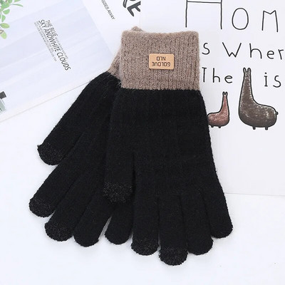 Mănuși tricotate pentru copii de dimensiuni mari Mănuși calde de iarnă pentru adolescenți studenți Mănuși cu degete întregi în aer liber Mănuși pentru fete băieți