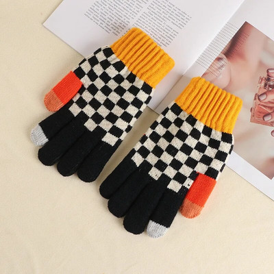 Mănuși tricotate pentru copii de dimensiuni mari Mănuși calde de iarnă pentru adolescenți studenți Mănuși cu degete întregi în aer liber Mănuși pentru fete băieți