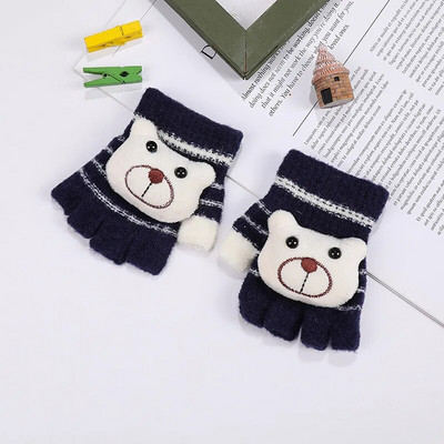 Mănuși tricotate pentru copii de dimensiuni mari Mănuși calde de iarnă pentru adolescenți studenți Mănuși cu degete întregi în aer liber Mănuși pentru fete băieți