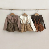 Korea disainiga beebitüdruku rõivakomplekt Kevadsügis imikute vastsündinud beebitüdrukute riided Beebi topssärk + kleit 2 tk beebitüdruku komplekt