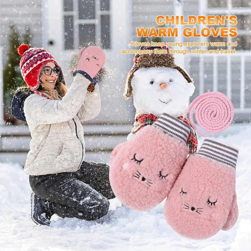 Reguleeritavad laste suusakindad Multikas Täissõrmekindad Libisemisvastane kate Sõrm soe talvekinnas termokindad Suusavarustus