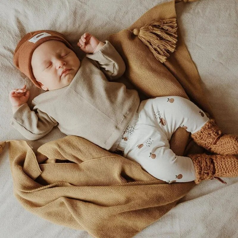 Pantaloni de primăvară INS Toamnă Copii Bumbac organic Pantaloni pentru fetițe Copii Băieți Poartă jambiere Pantaloni lungi pentru sugari