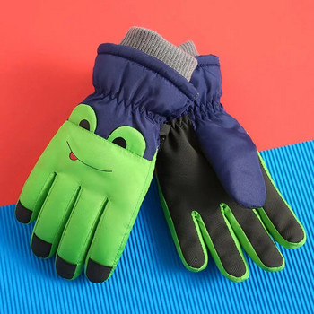 Παιδικό χειριστήριο αφής Ζεστό χειμερινό γάντια σκι Γάντια σκι Αδιάβροχα θερμικά γάντια σνόουμπορντ Ρυθμιζόμενη ζώνη καρπού Χειμερινό γάντι