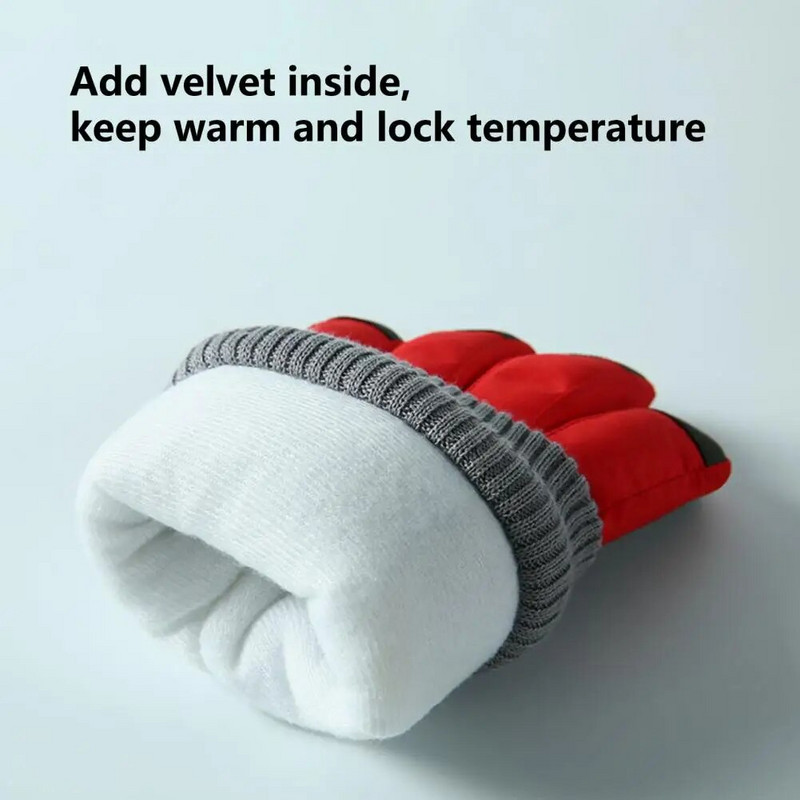 Παιδικό χειριστήριο αφής Ζεστό χειμερινό γάντια σκι Γάντια σκι Αδιάβροχα θερμικά γάντια σνόουμπορντ Ρυθμιζόμενη ζώνη καρπού Χειμερινό γάντι