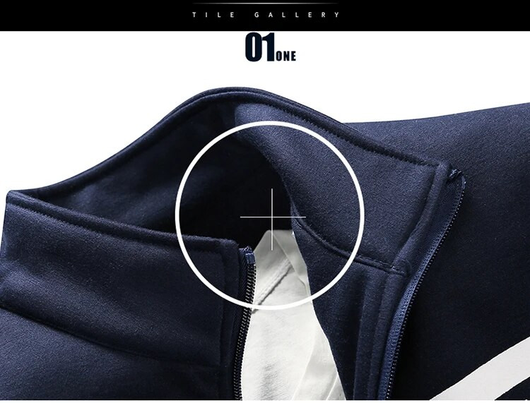 2023 Trening Marime Mari Costume Sport Bărbați Fitness Jogging Sală de gimnastică Fermoar Îmbrăcăminte sport + Pantaloni casual Elasticitate de primăvară Îmbrăcăminte pentru bărbați