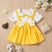 ma&baby 0-24M nou-născut nou-născut bebeluși fetițe rochie de vară cu volane florale rochii a-line pentru fete îmbrăcăminte D01