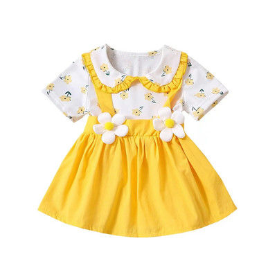 ma&baby 0-24M nou-născut nou-născut bebeluși fetițe rochie de vară cu volane florale rochii a-line pentru fete îmbrăcăminte D01