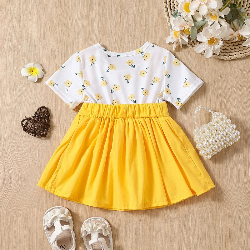 ma&baby 0-24M Νεογέννητο νήπιο Βρεφικό Βρεφικό Κοριτσίστικο Φόρεμα Καλοκαιρινό λουλουδάτο βολάν Φορέματα σε γραμμή Α για κορίτσια Ρούχα D01